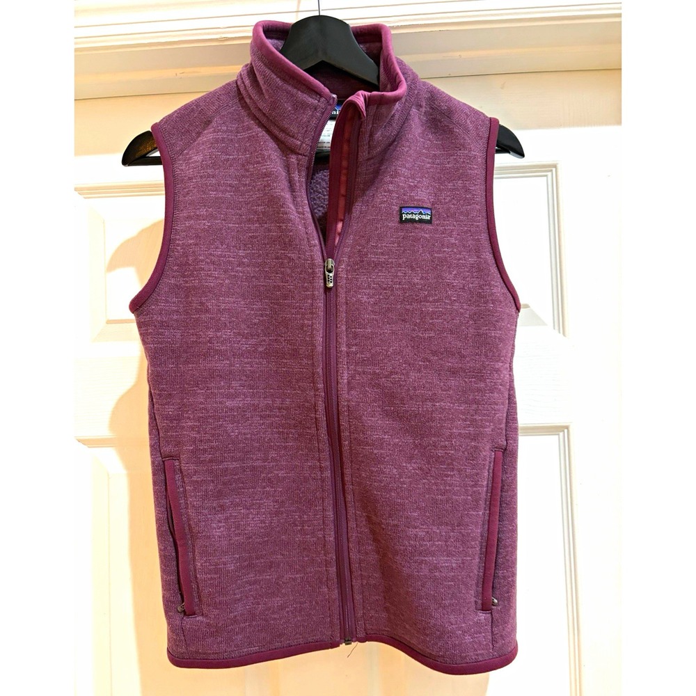 Patagonia Better Sweater Women's M Purple Full Zip Vest Collared Pockets